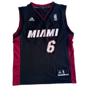 Adidas Miami Heat #6 LeBron James Basketball Jersey NBA Size Youth Small